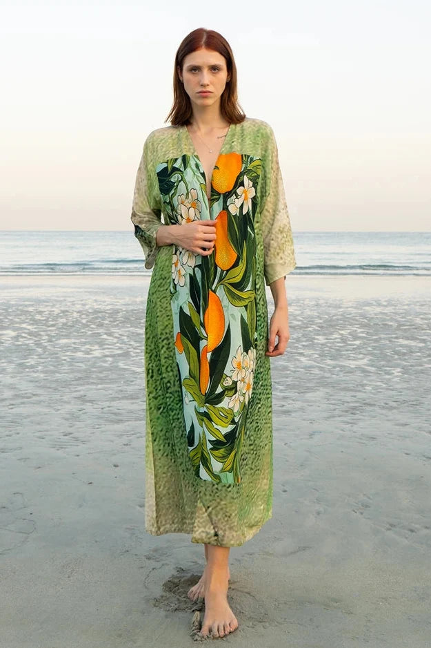 Fleur & Fruit Vintage Long Kimono, picture 2 of 5