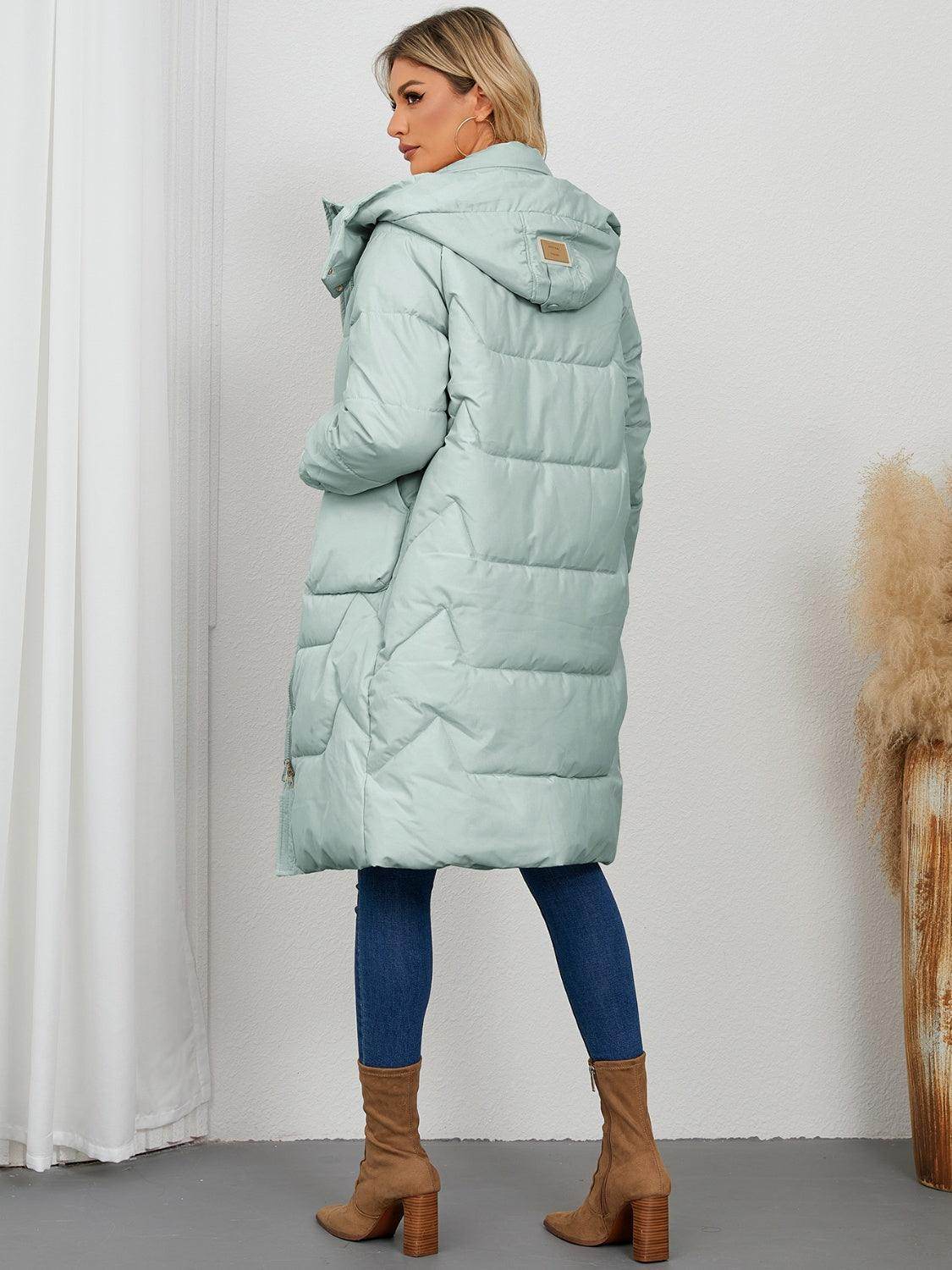 Hooded Longline Puffer Coat, picture 5 of 8