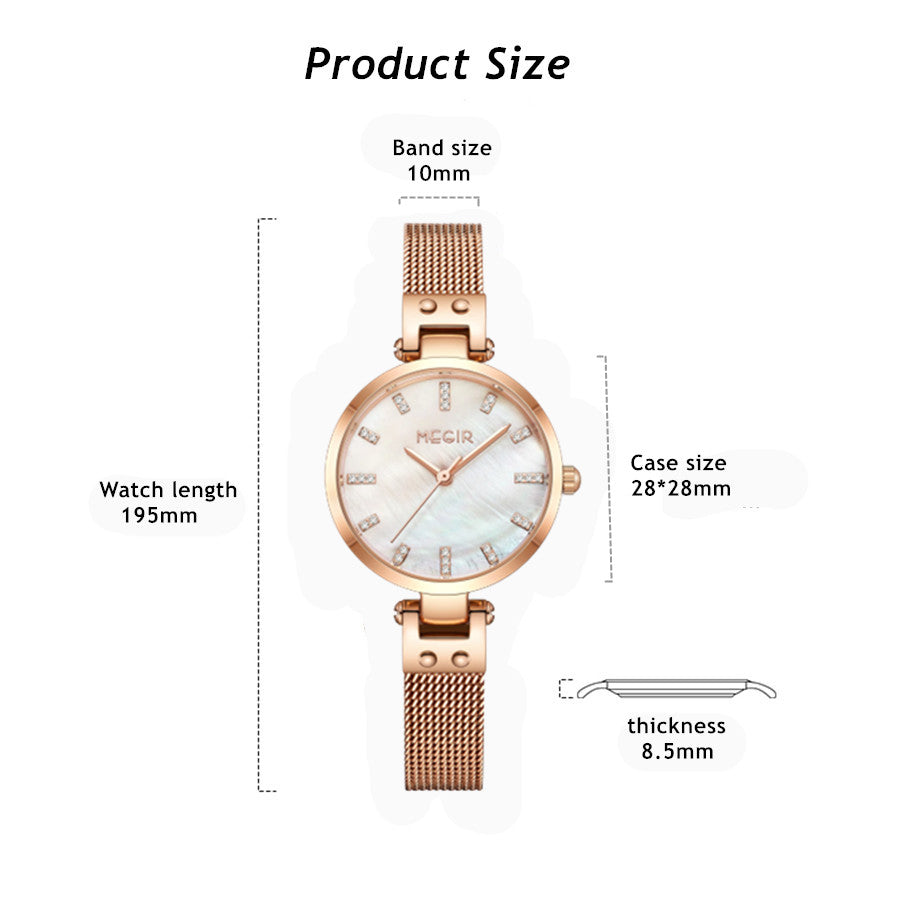 Women’s Mesh Bracelet Watch, 28 mm