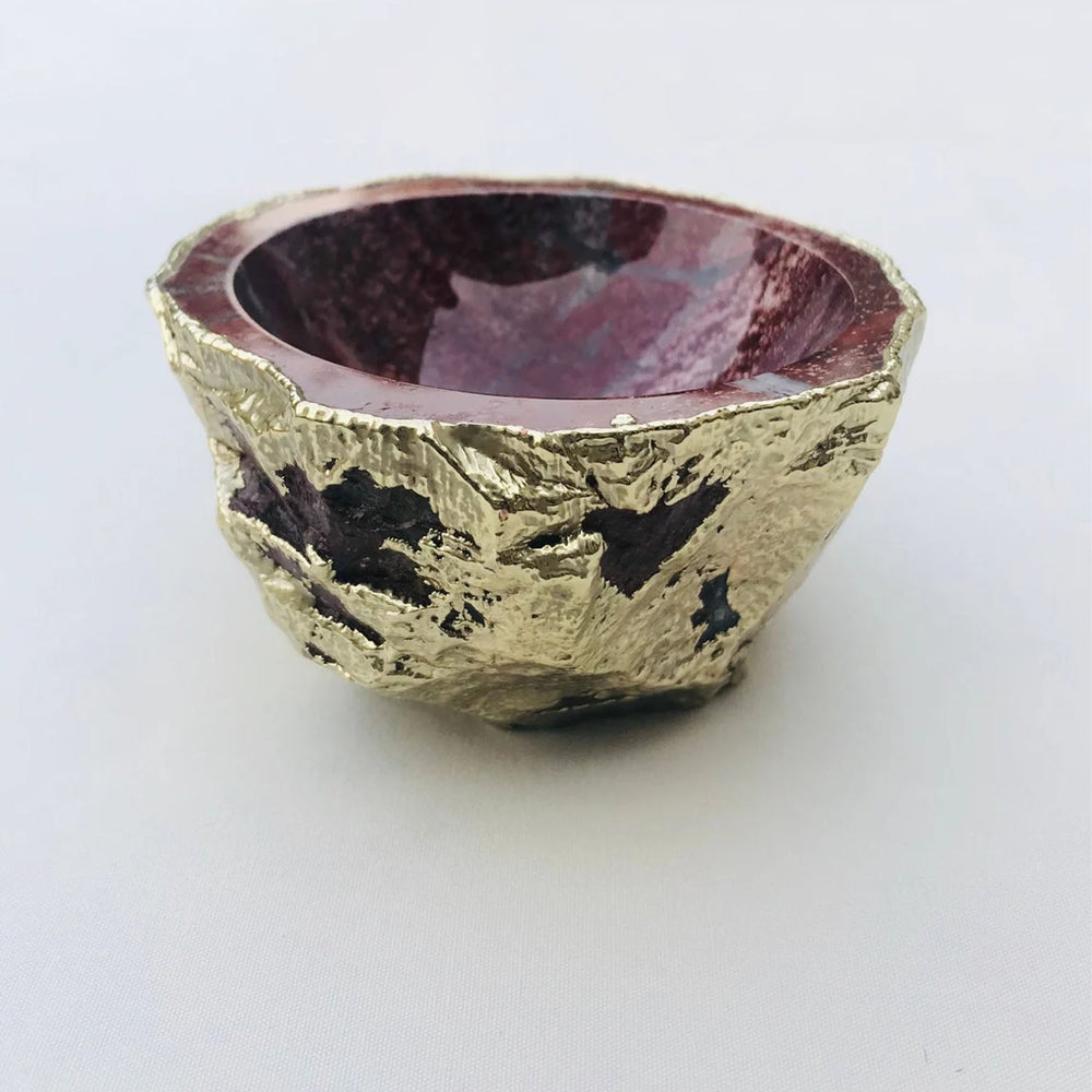 Maroon Red Agate Geode Trinket Bowl