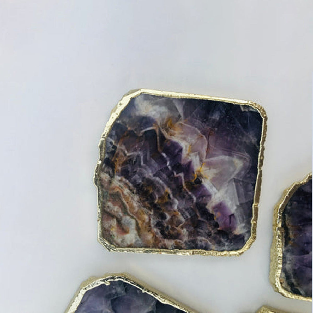 Amethyst Natural Edge Coasters, picture 4 of 6