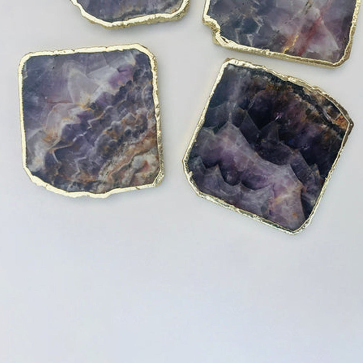 Amethyst Natural Edge Coasters, picture 2 of 6