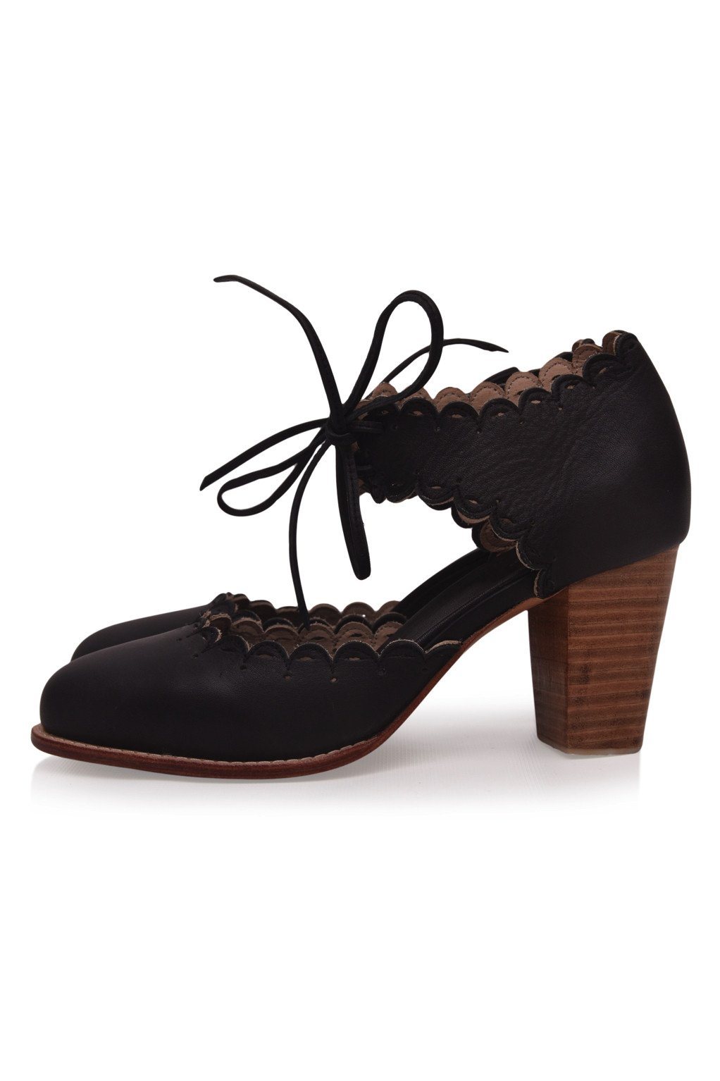 Dance Queen Scalloped Leather Heels, picture 8 of 8