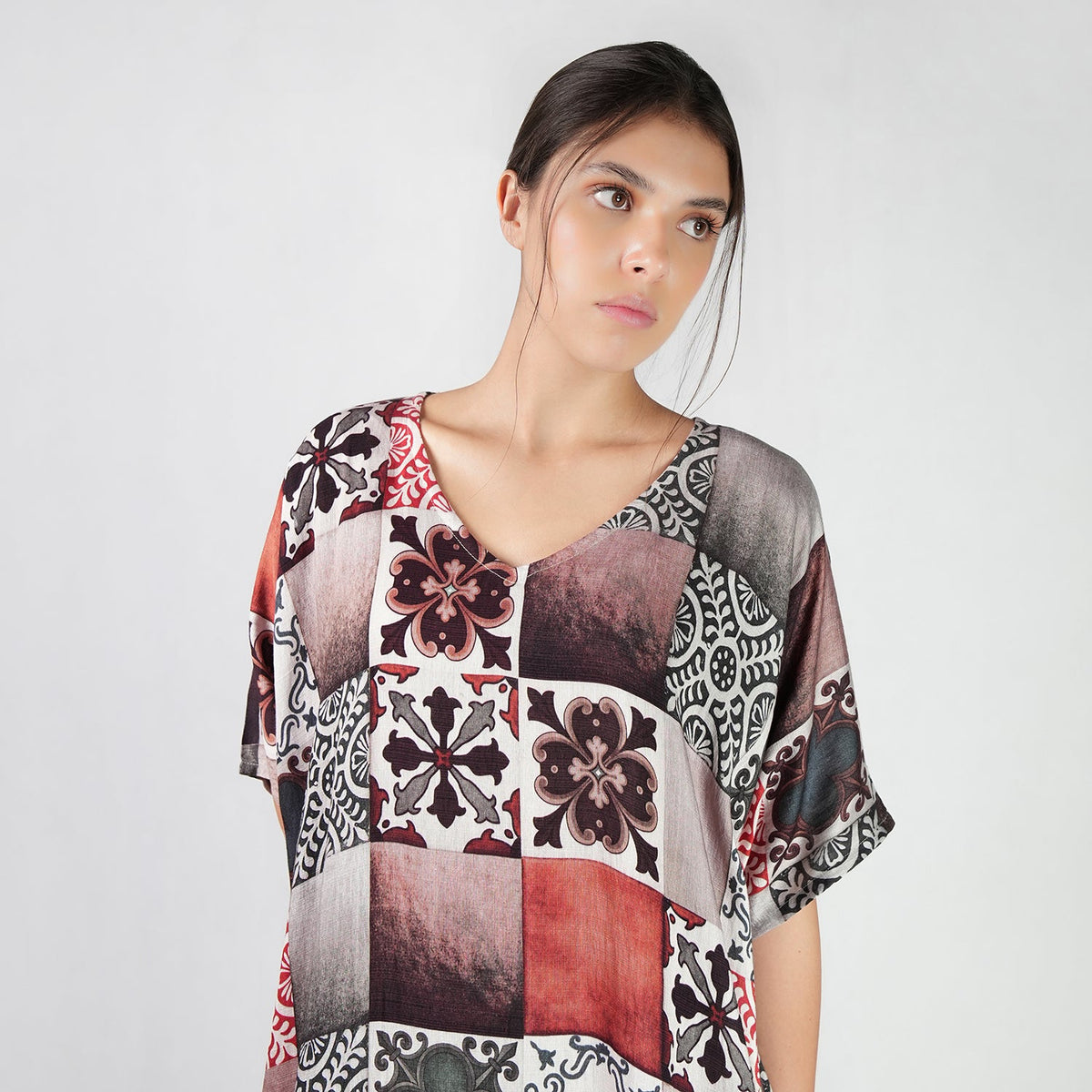 Celestial Tesserae Mosaic Print Long Dress, picture 6 of 6