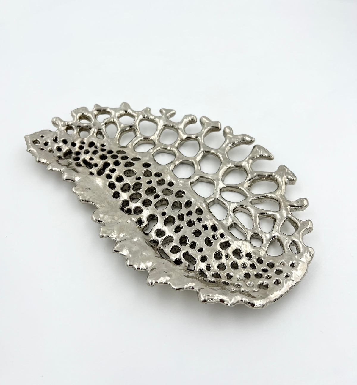 Fossil Lattice Decorative Metal Tray, picture 7 of 8