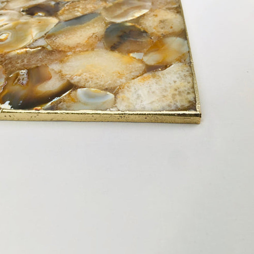 لوح أجبان من العقيق البني، 23 × 36 سم
