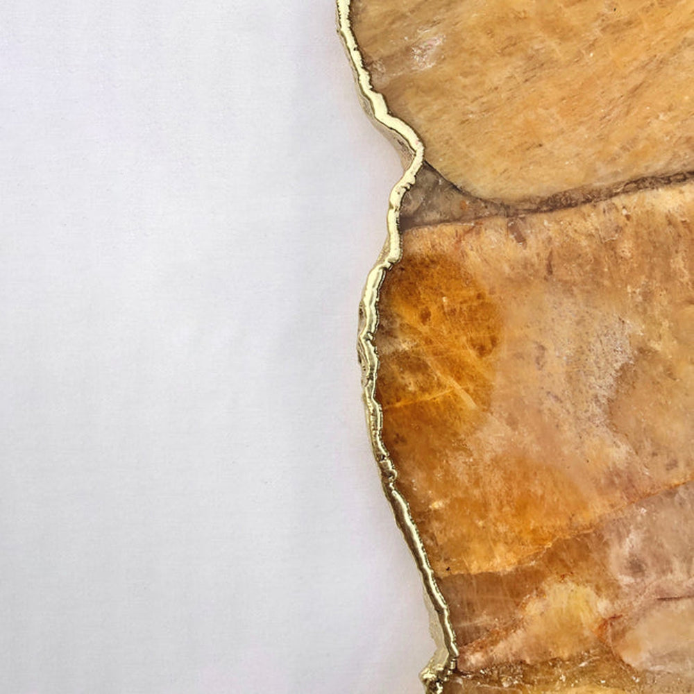 Golden Brown Agate Cheese Board, 10 x 15 Inch-1