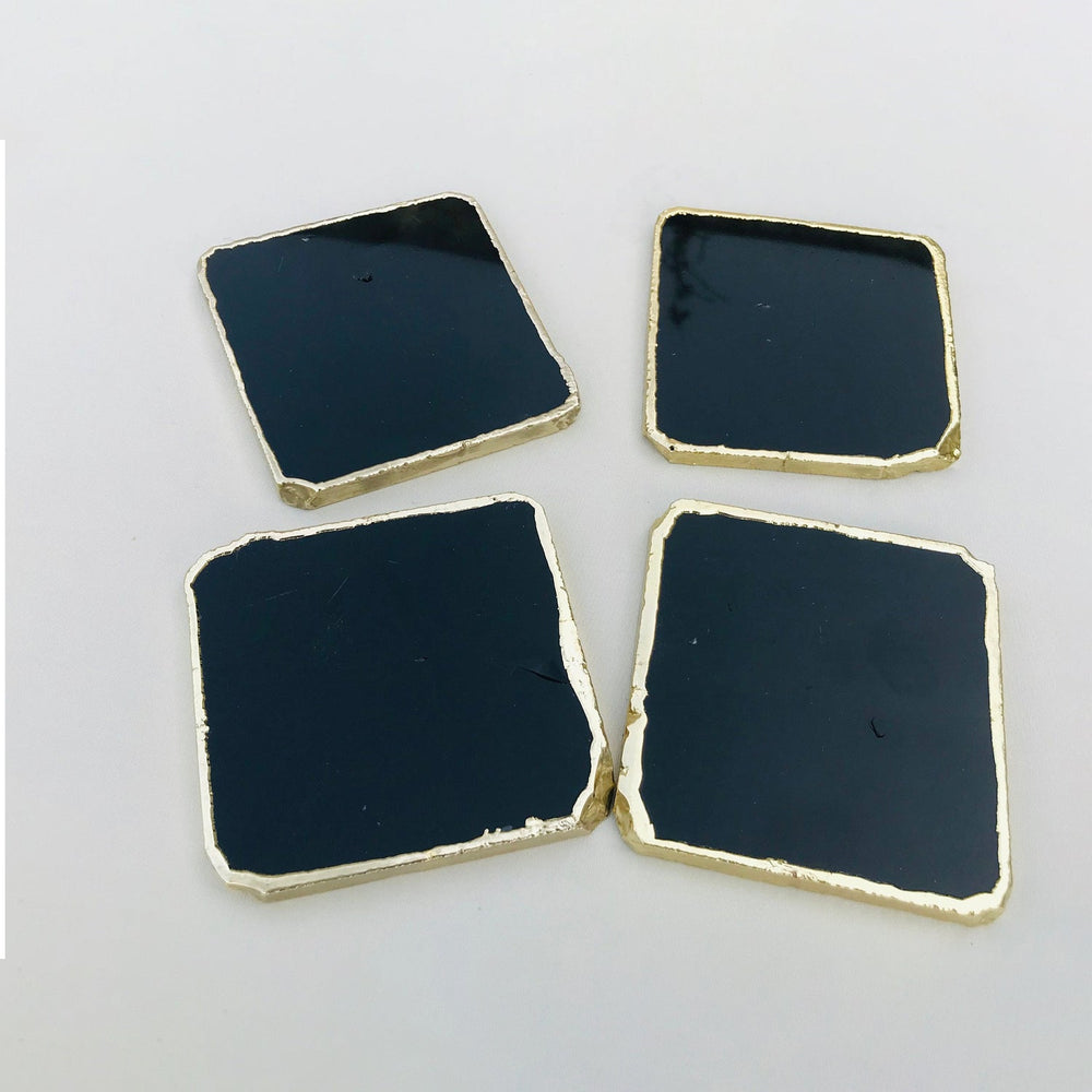 Black Agate Natural Edge Coasters-0