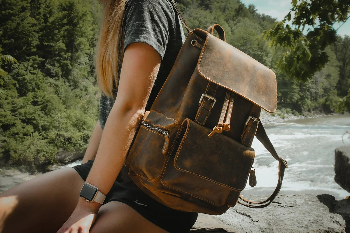 Hagen Vintage Leather Backpack, picture 6 of 8