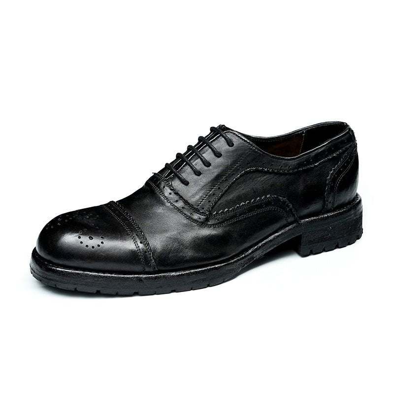 Men’s Leather Brogue Oxford Shoes, picture 2 of 8