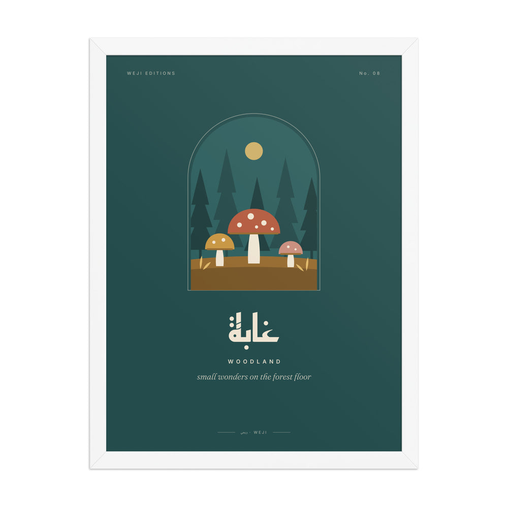Woodland Mushrooms Framed Poster, 46 × 61 cm