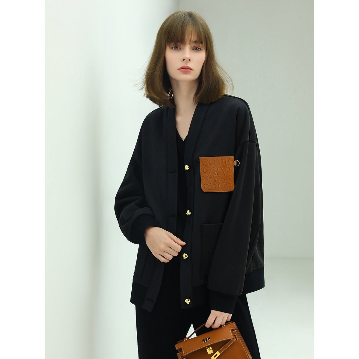 Flowy Button Down Black Cardigan, picture 4 of 5