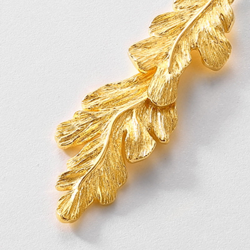 Sculpted Leaf Pendant Necklace, picture 4 of 5