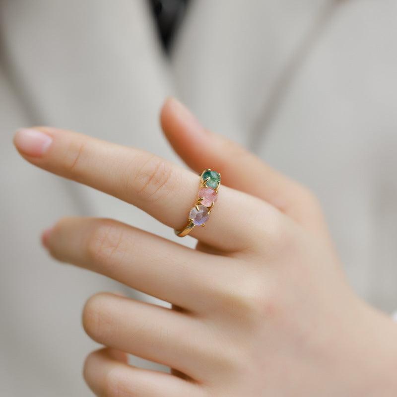 Coloured Stone Statement Ring