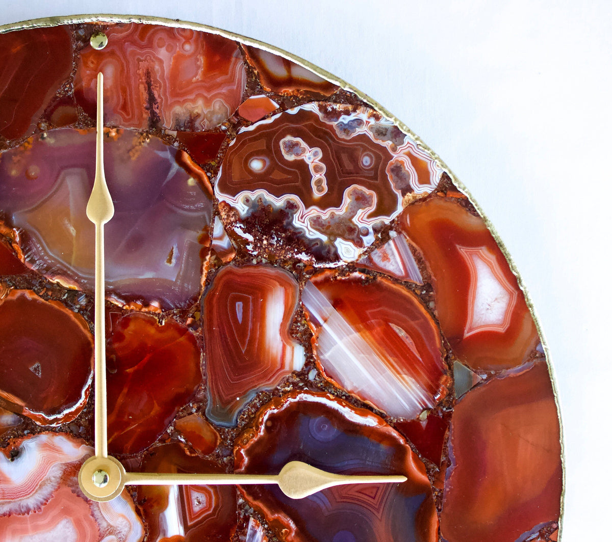 Red Agate Round Wall Clock, picture 4 of 5