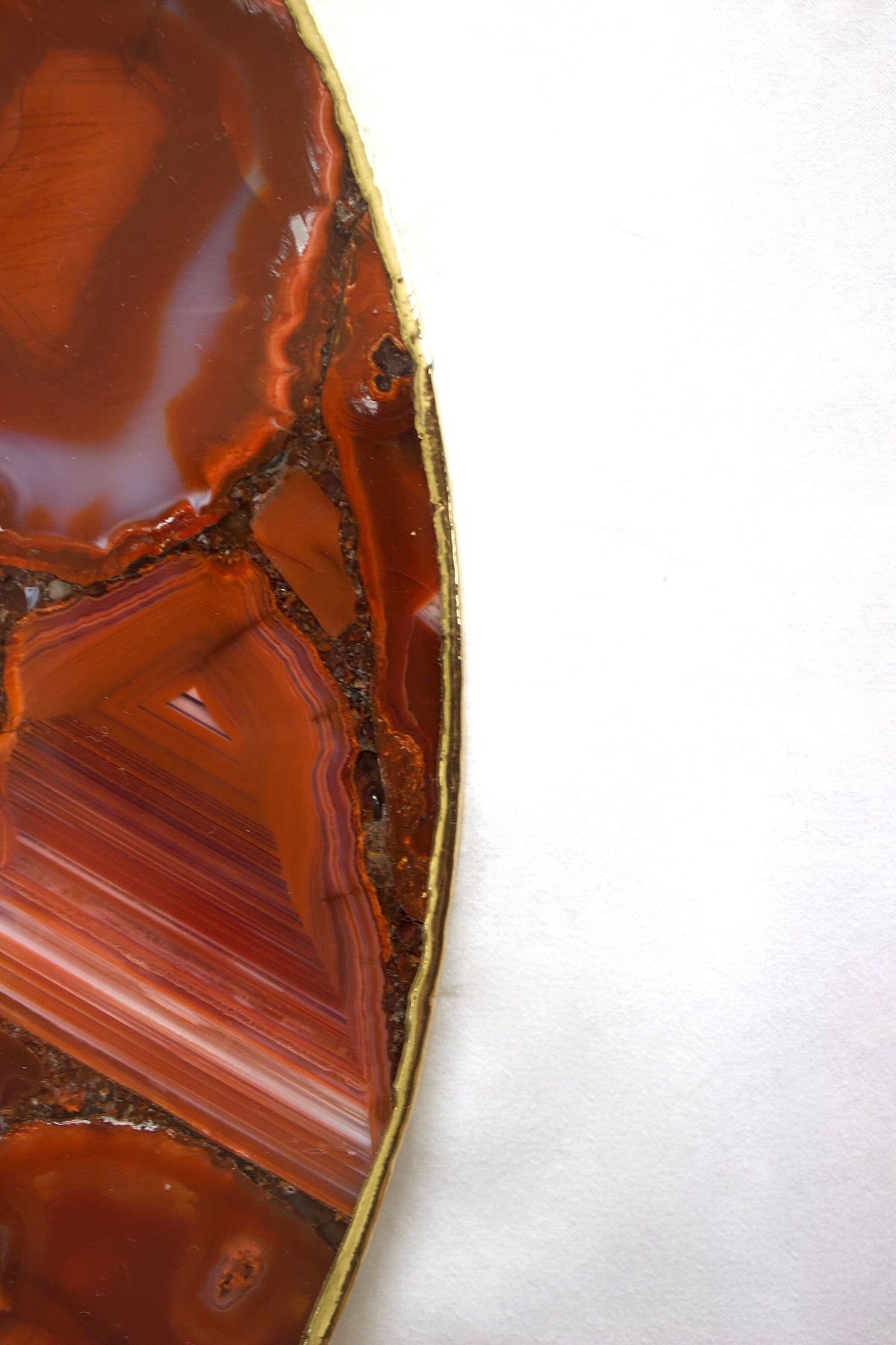 Red Agate Round Wall Clock, picture 5 of 5