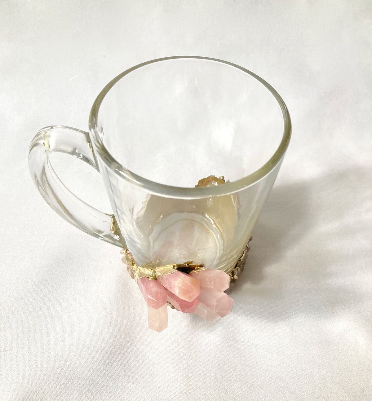 Rose Quartz Point Coffee and Tea Glass, 11 oz, picture 4 of 5