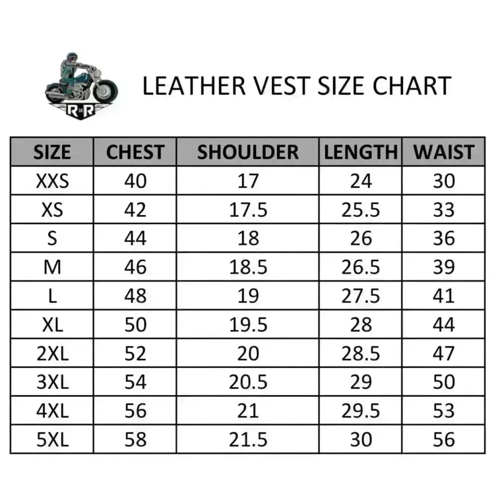Men’s Leather Motorcycle Vest