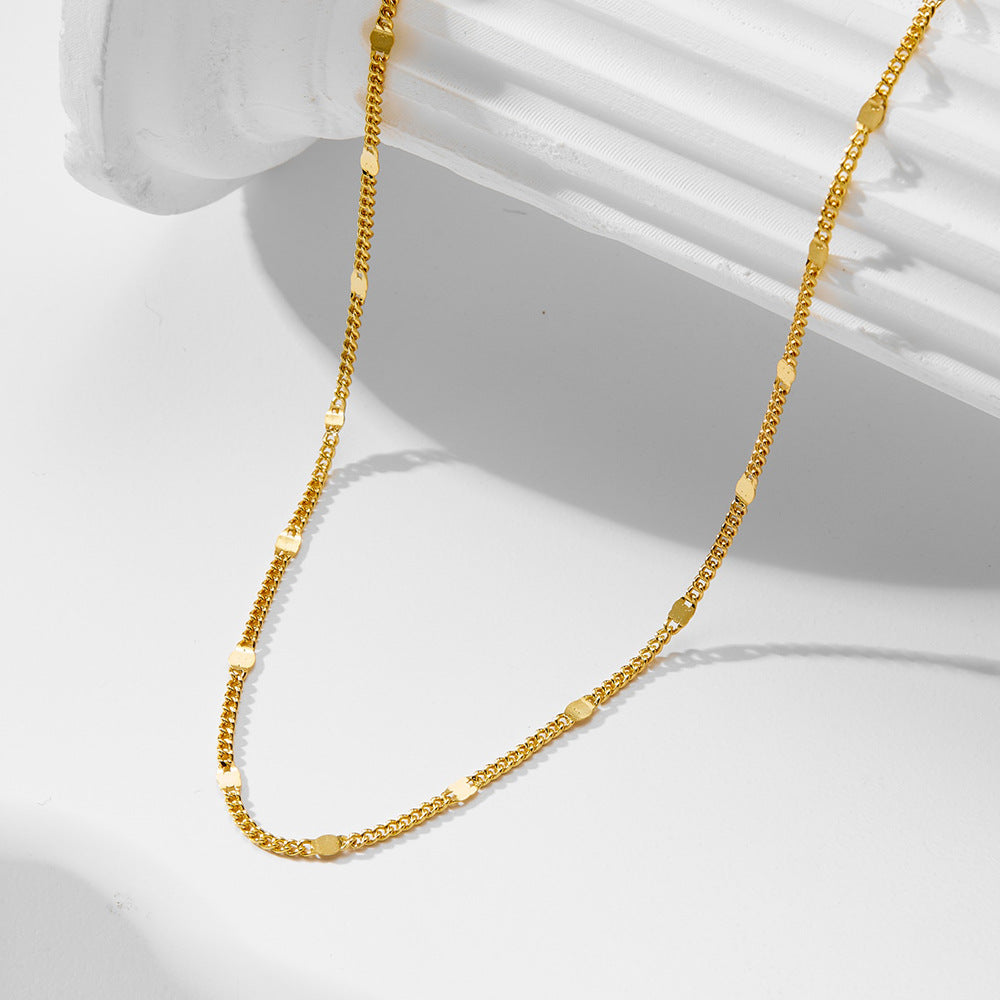 قلادة تشوكر بسلسلة، فضة 925