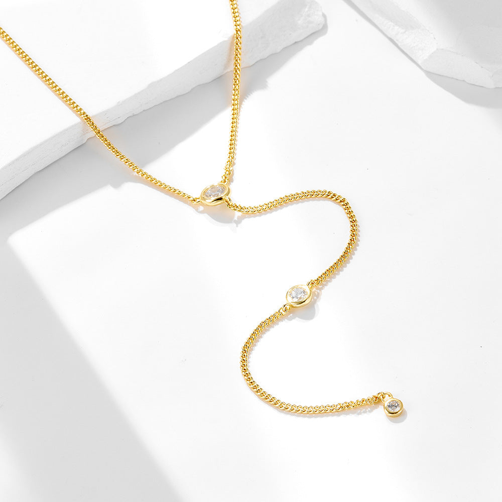 Cubic Zirconia Y-Lariat Necklace, picture 6 of 6
