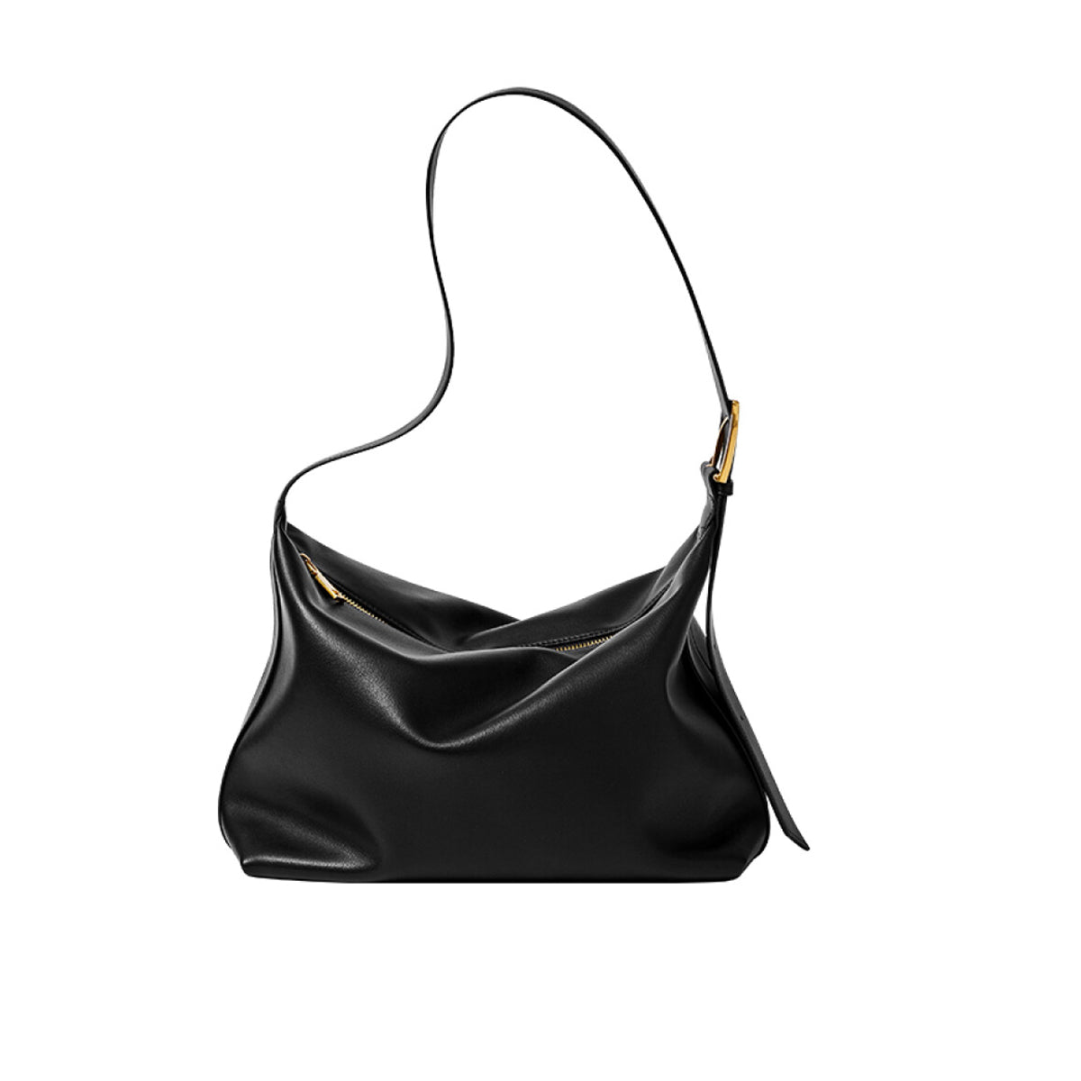 Soft Leather Slouch Shoulder Hobo Bag, picture 4 of 8