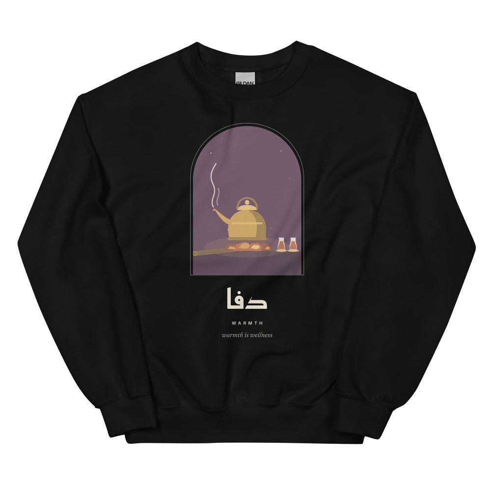 Warmth Sweatshirt in black, front view