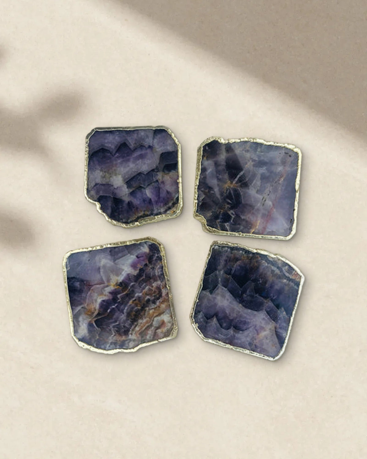 Amethyst Natural Edge Coasters, picture 1 of 6