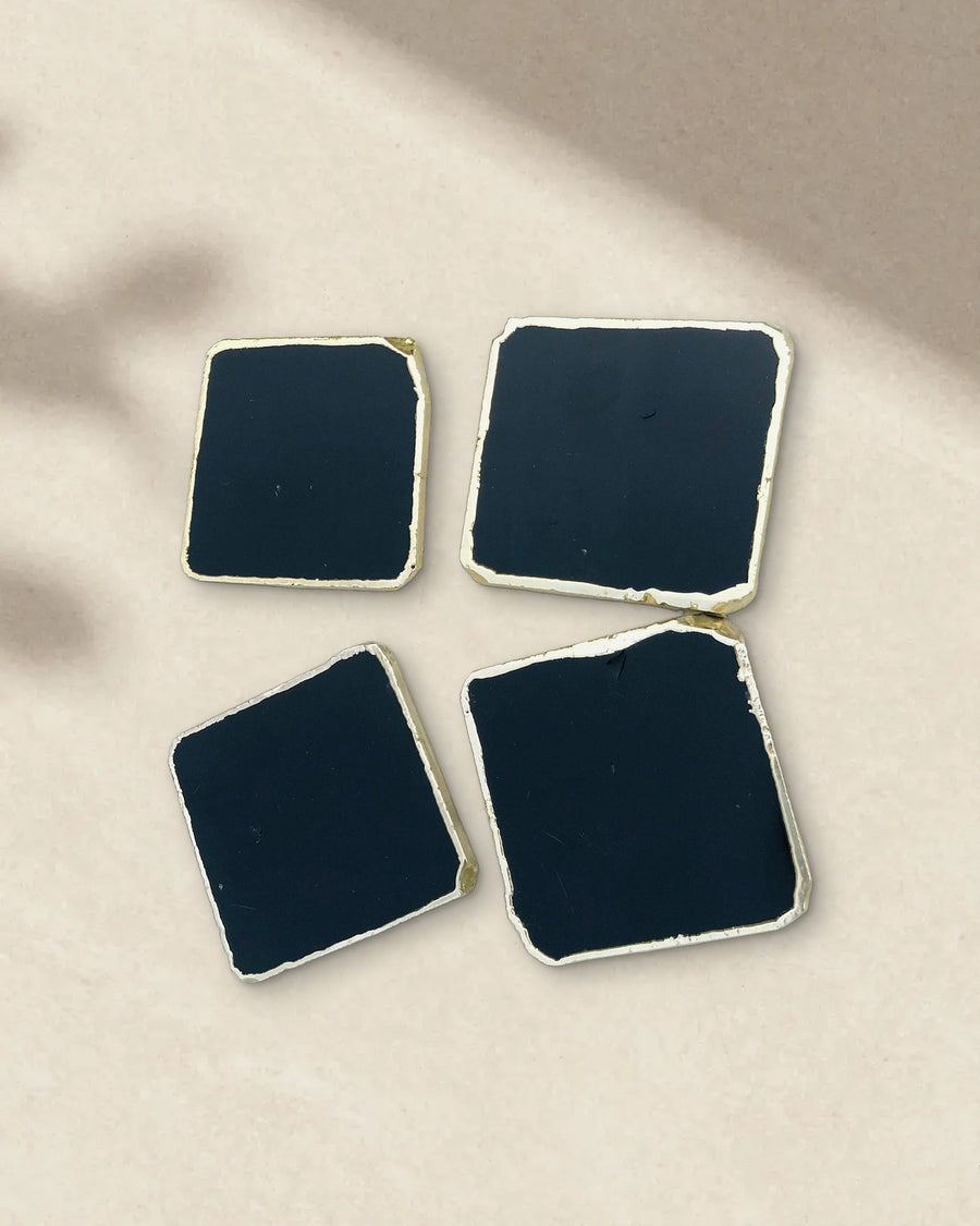 Black Agate Natural Edge Coasters