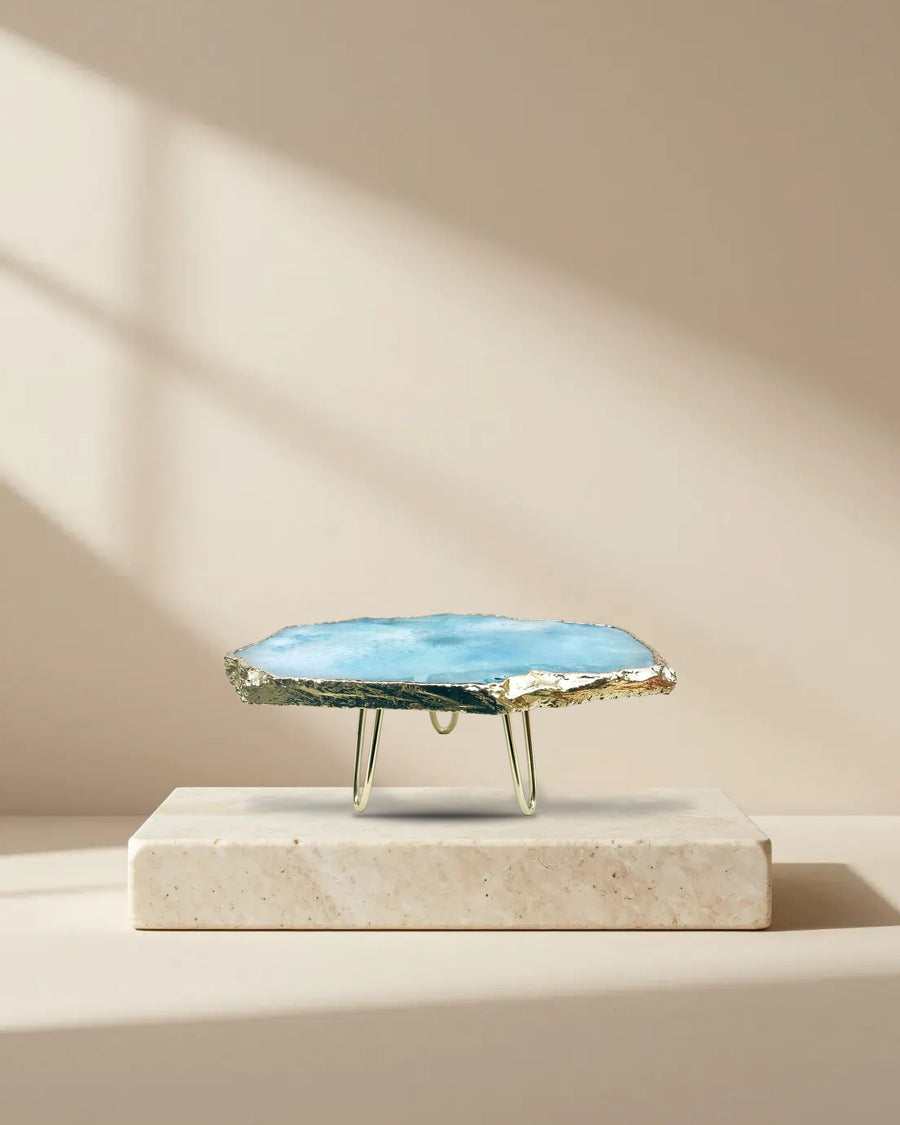 Blue Agate Cake Stand
