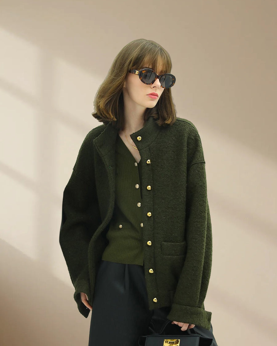 Classic Green Wool Coat