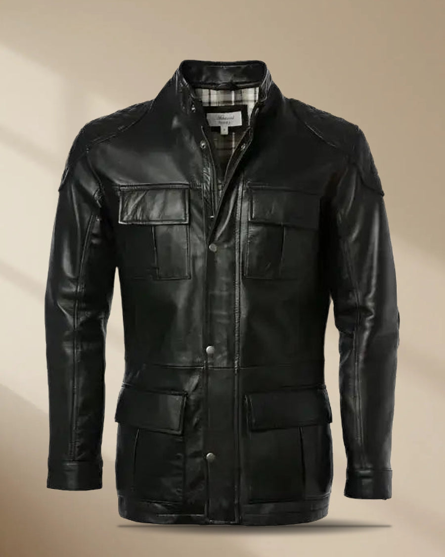 Men’s Black Leather Coat