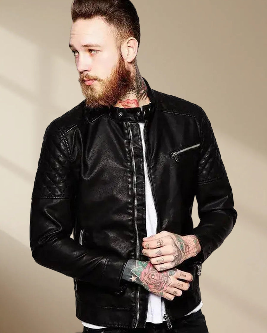 Men’s New Leather Biker Jacket