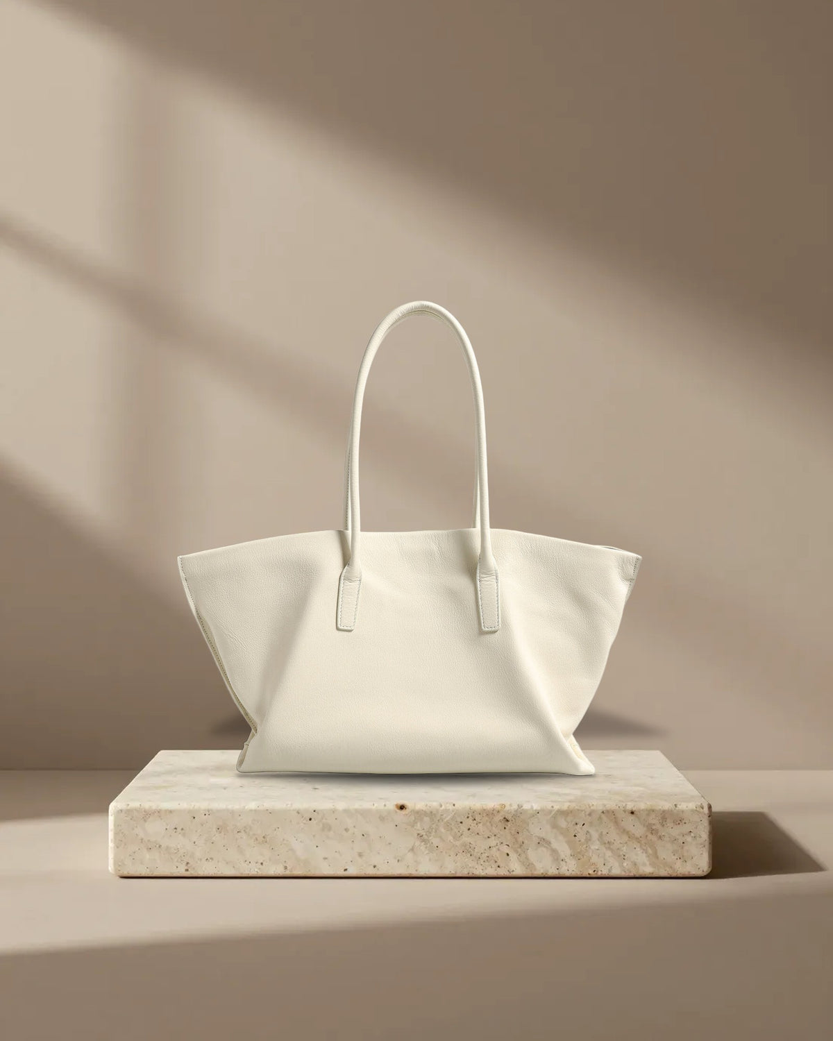 Pebbled Leather Wing Tote Bag, picture 7 of 7