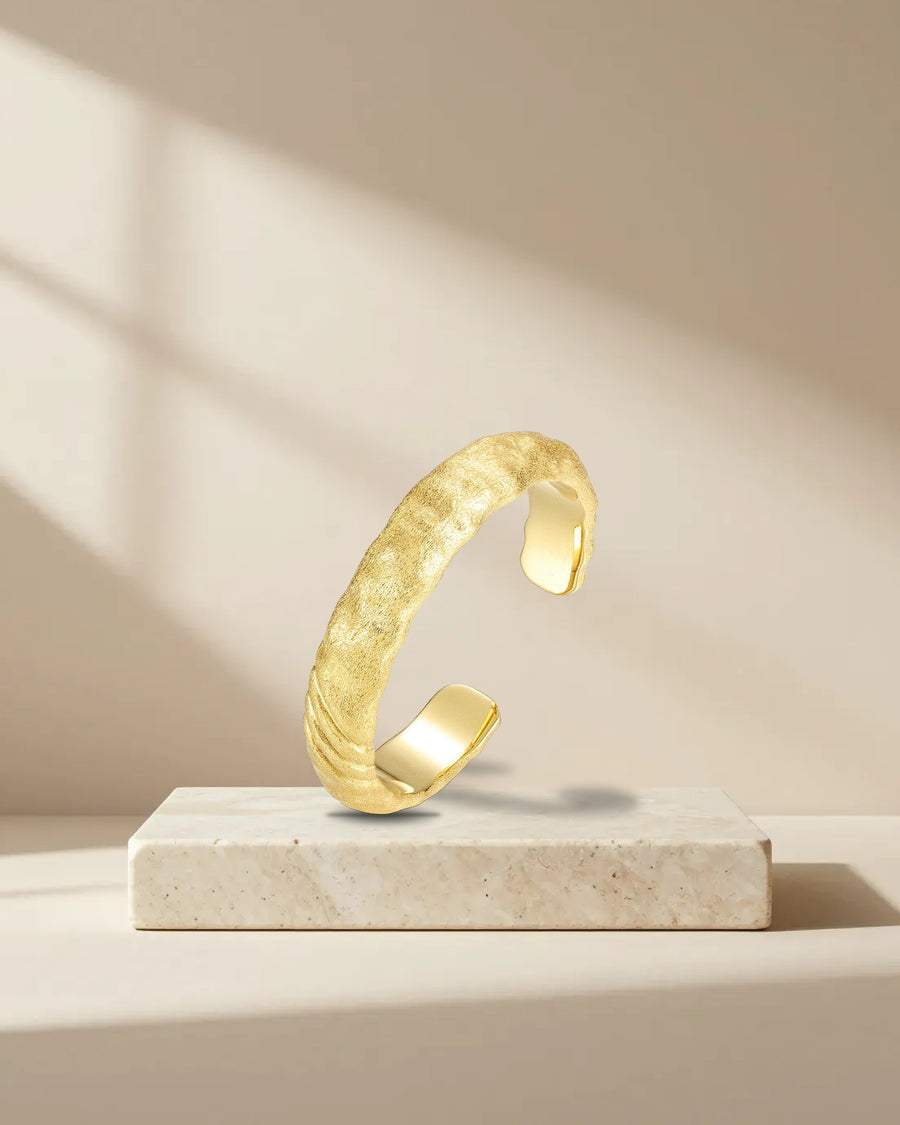 Textured Open Band Ring, Adjustable