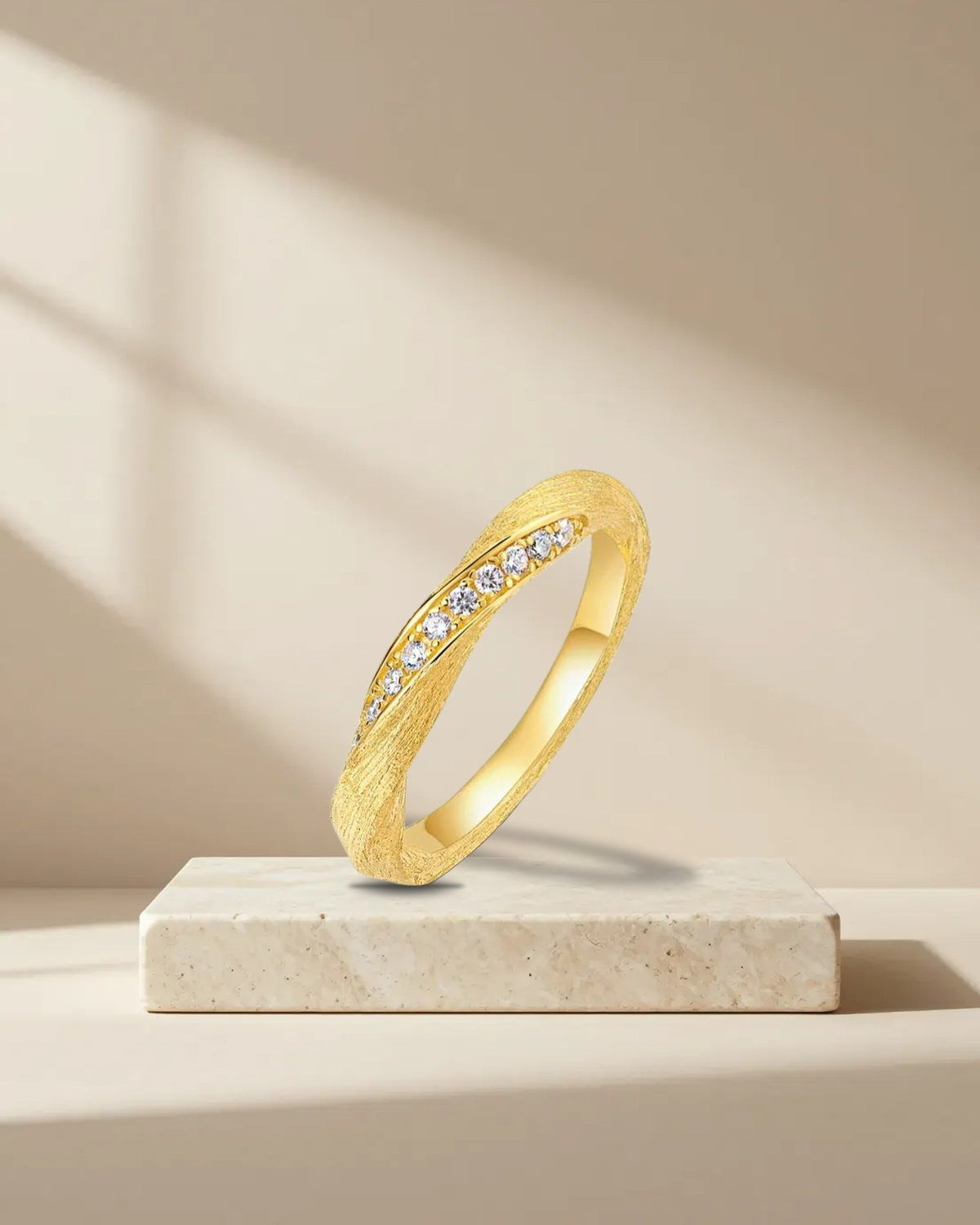 Twist Zircon Stacking Ring, picture 1 of 5