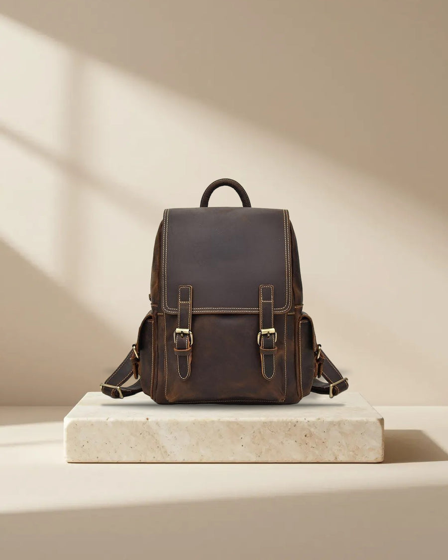 Freja Handcrafted Leather Travel Backpack