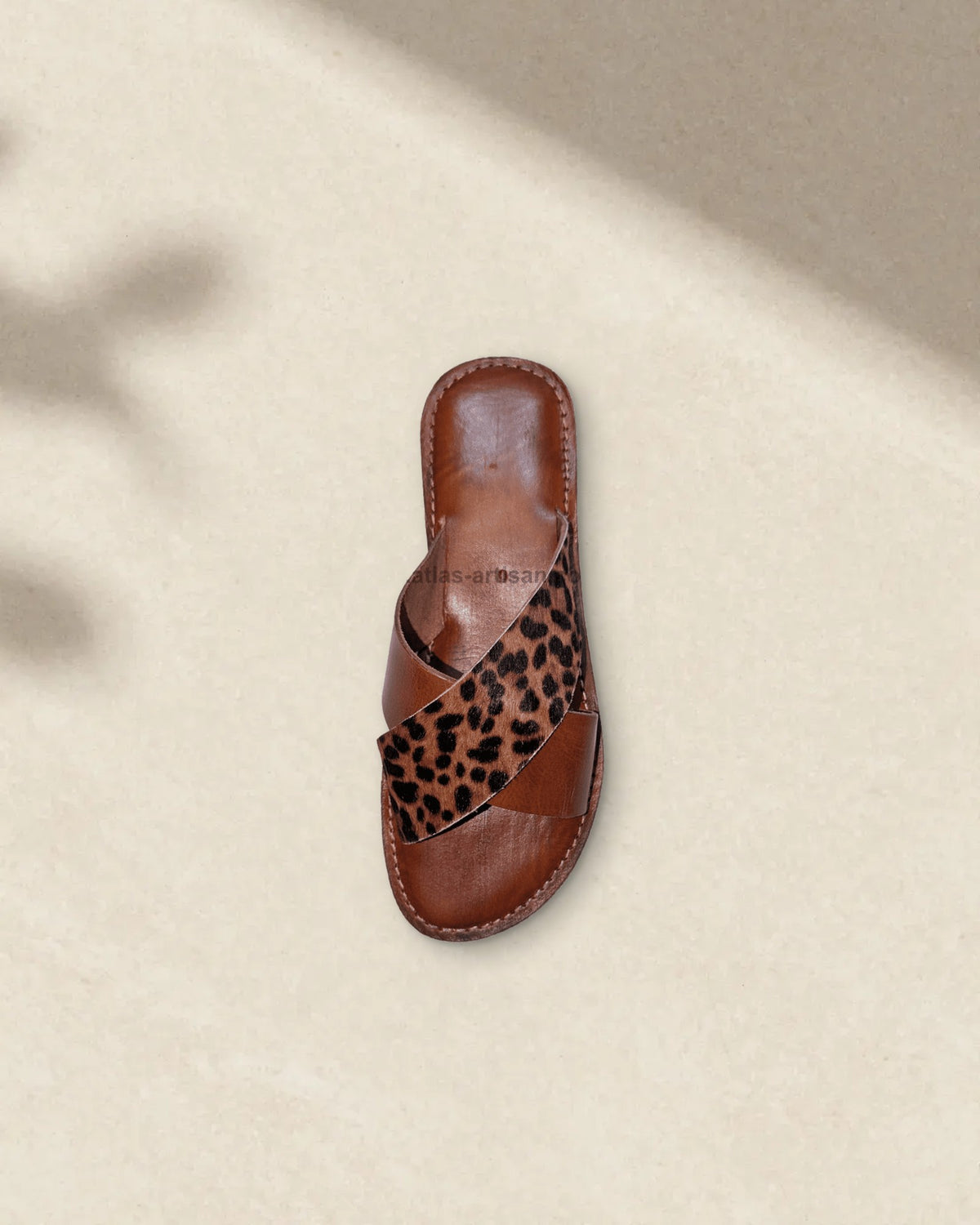 Mariam Handcrafted Leather Sandals in Brown, picture 1 of 8