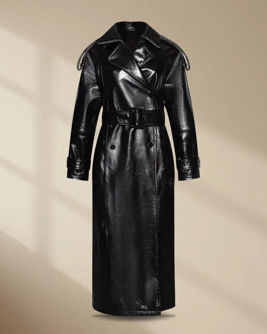 Women’s Genuine Leather Trench Coat