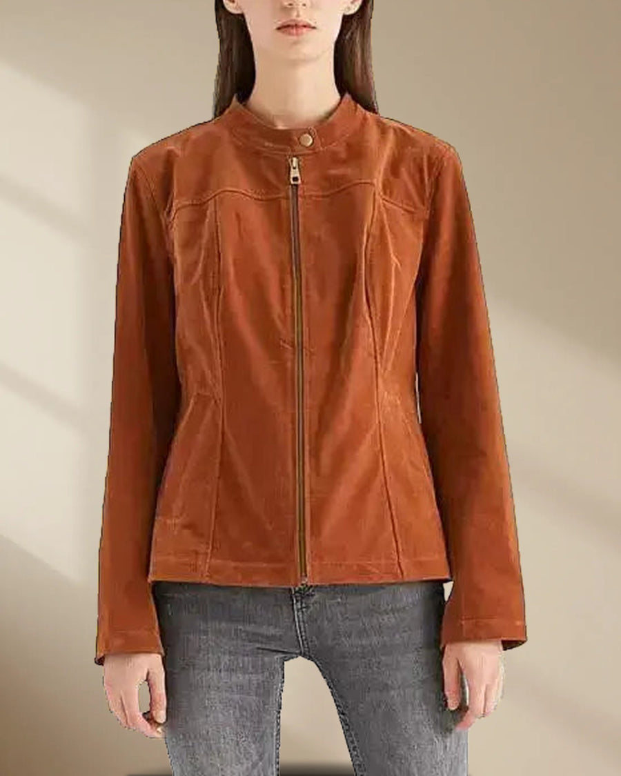 Women’s Suede Biker Jacket