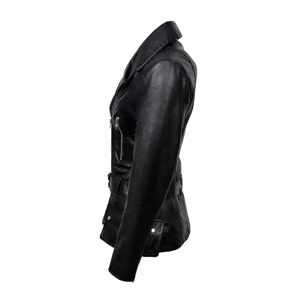 Women’s Vintage Leather Biker Jacket