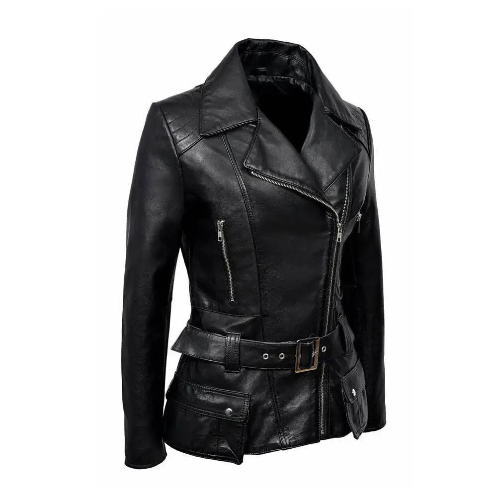 Women’s Vintage Leather Biker Jacket