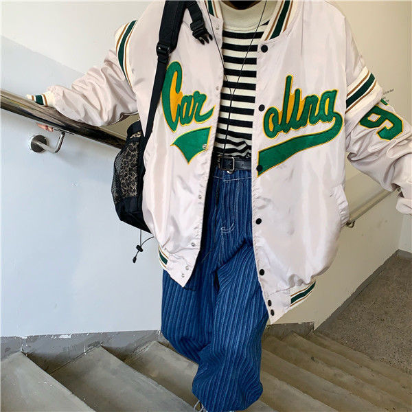 Loose Harajuku Letter-Print Jacket, picture 5 of 8