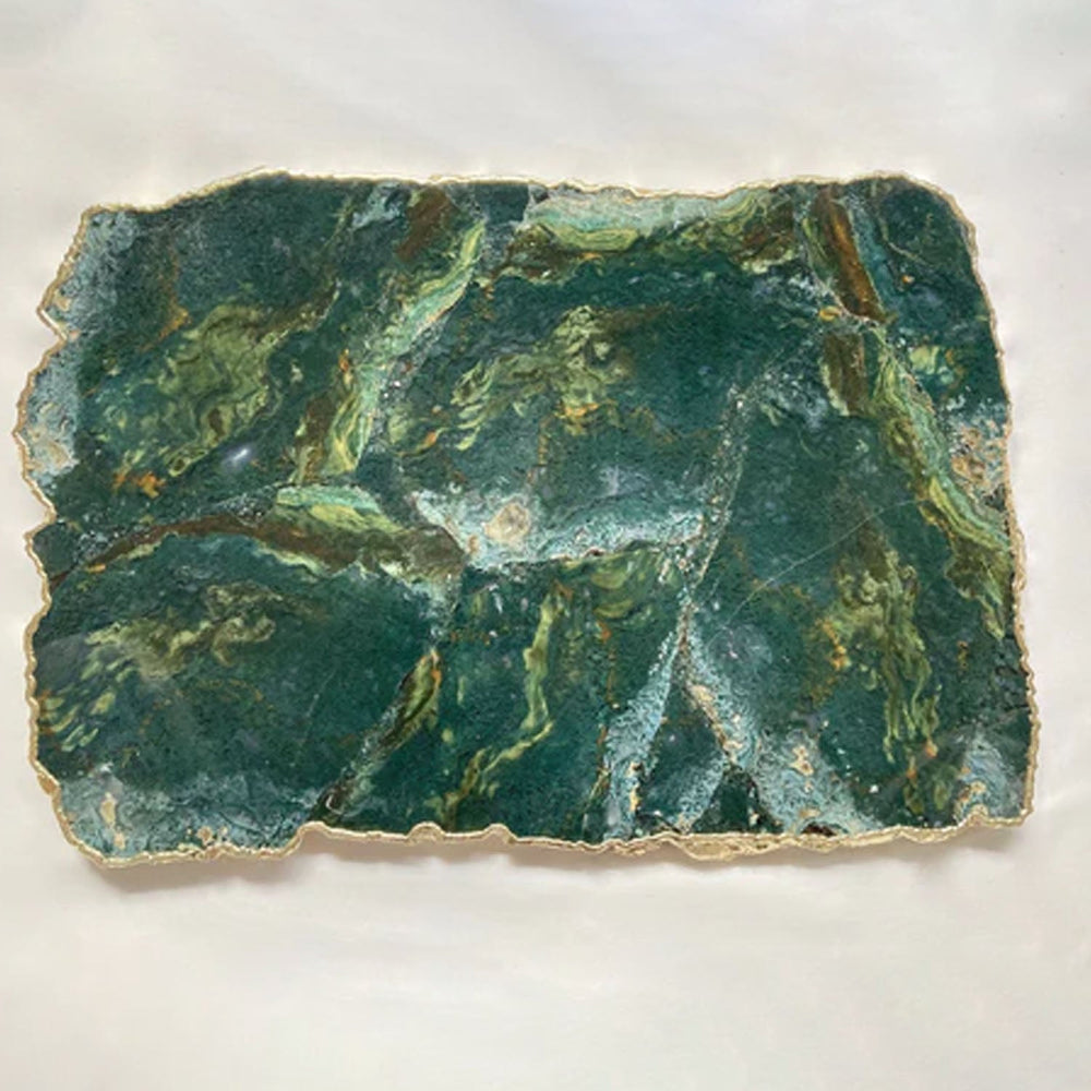 لوح أجبان من العقيق الأخضر، 25 × 38 سم