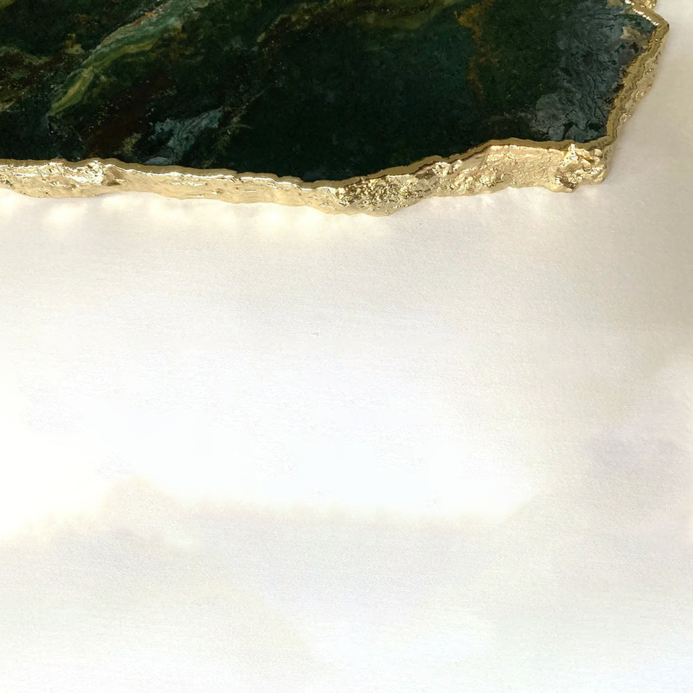 لوح أجبان من العقيق الأخضر، 25 × 38 سم