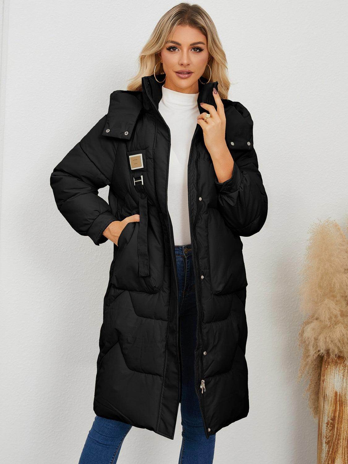 Hooded Longline Puffer Coat, picture 3 of 8