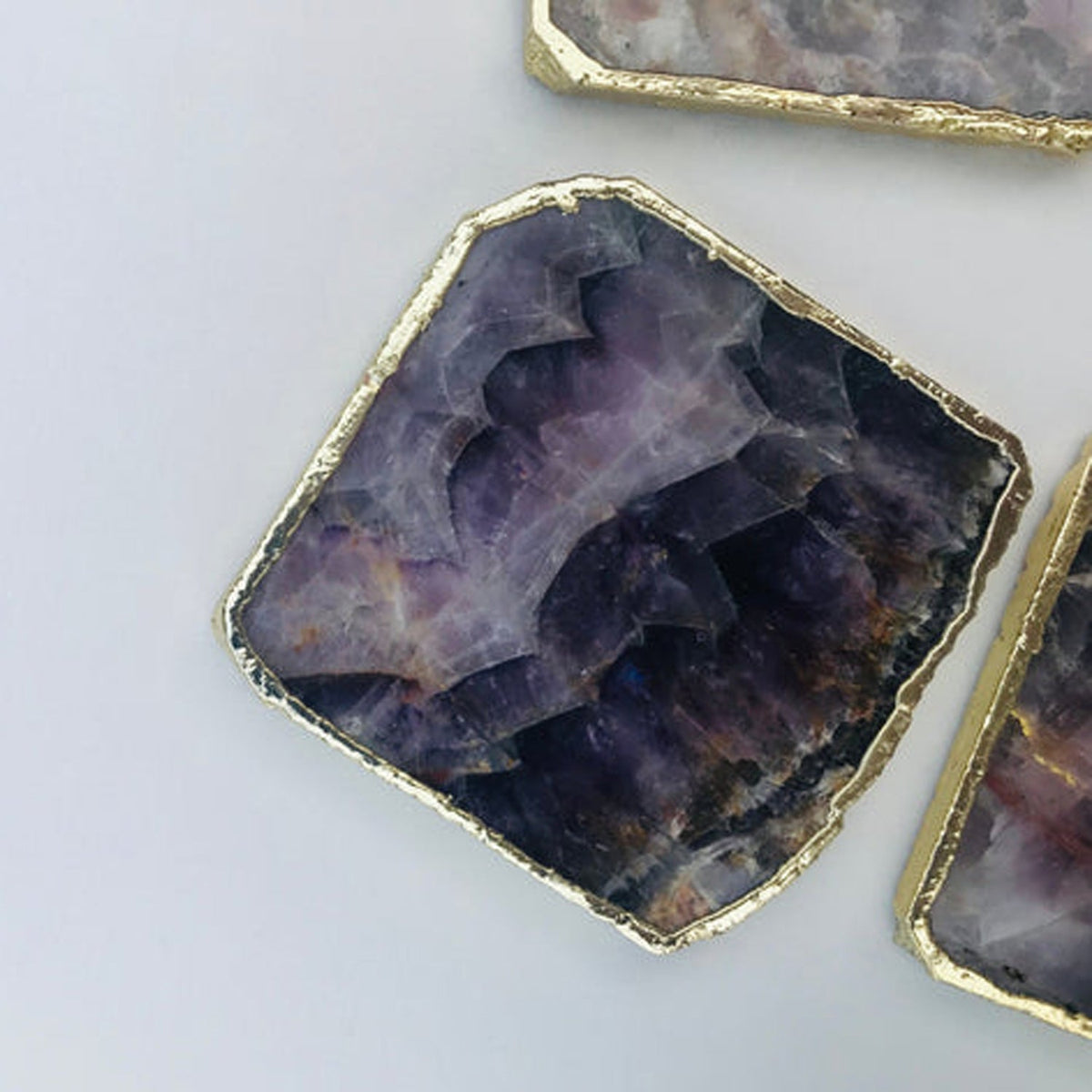Amethyst Natural Edge Coasters, picture 5 of 6