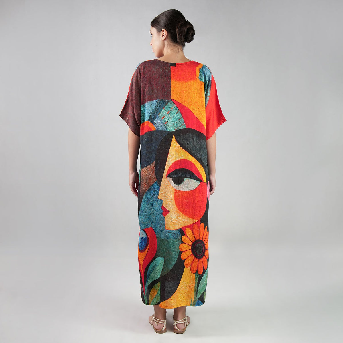 Muse Abstract Art Long Kaftan Dress, picture 5 of 6