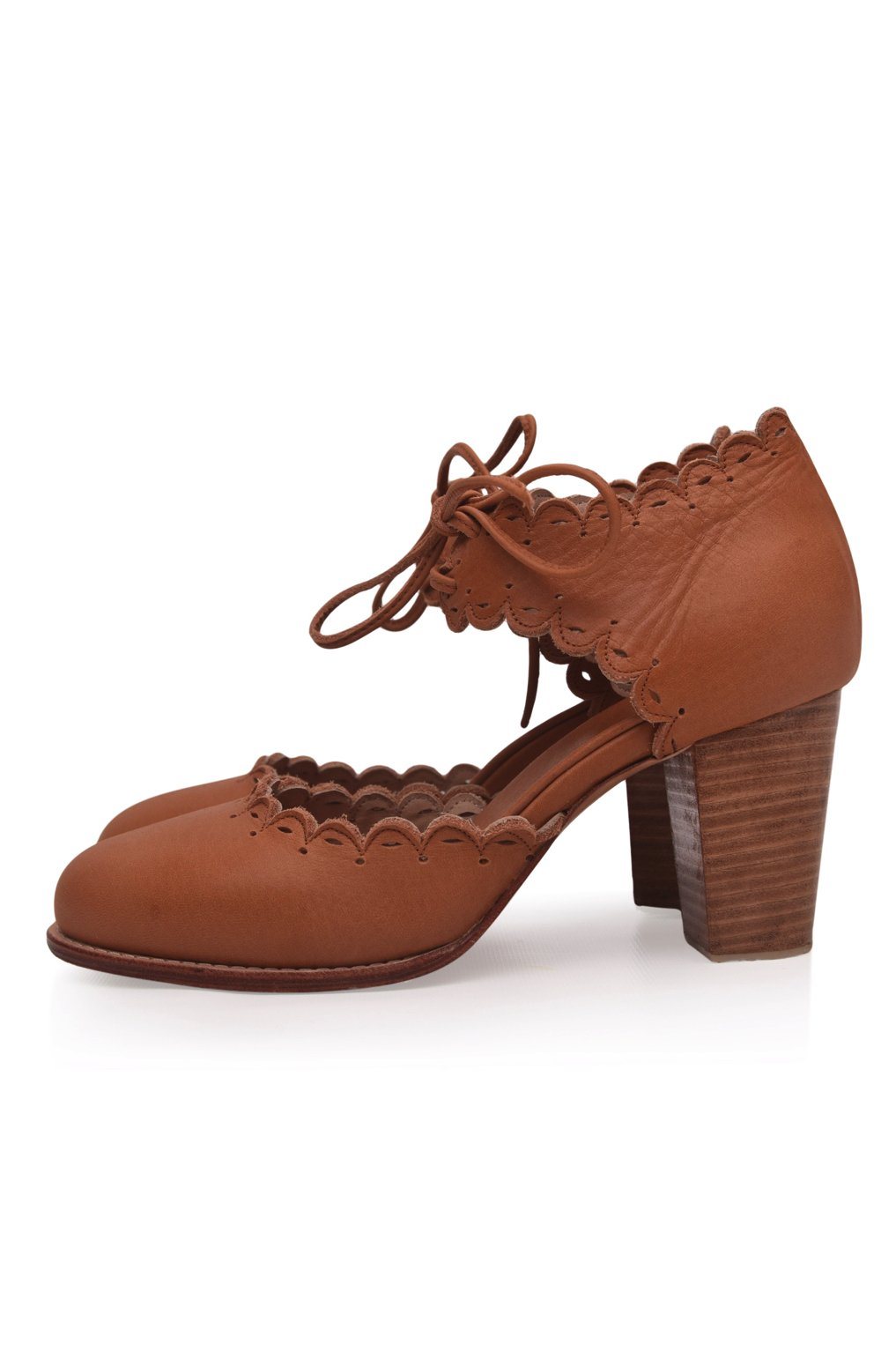 Dance Queen Scalloped Leather Heels, picture 2 of 8