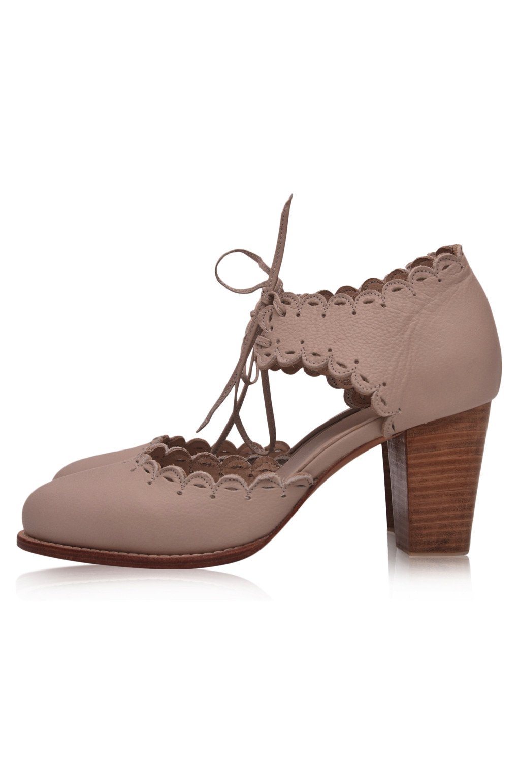 Dance Queen Scalloped Leather Heels, picture 7 of 8