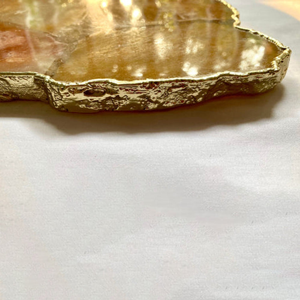 Golden Brown Agate Cheese Board, 10 x 15 Inch-2